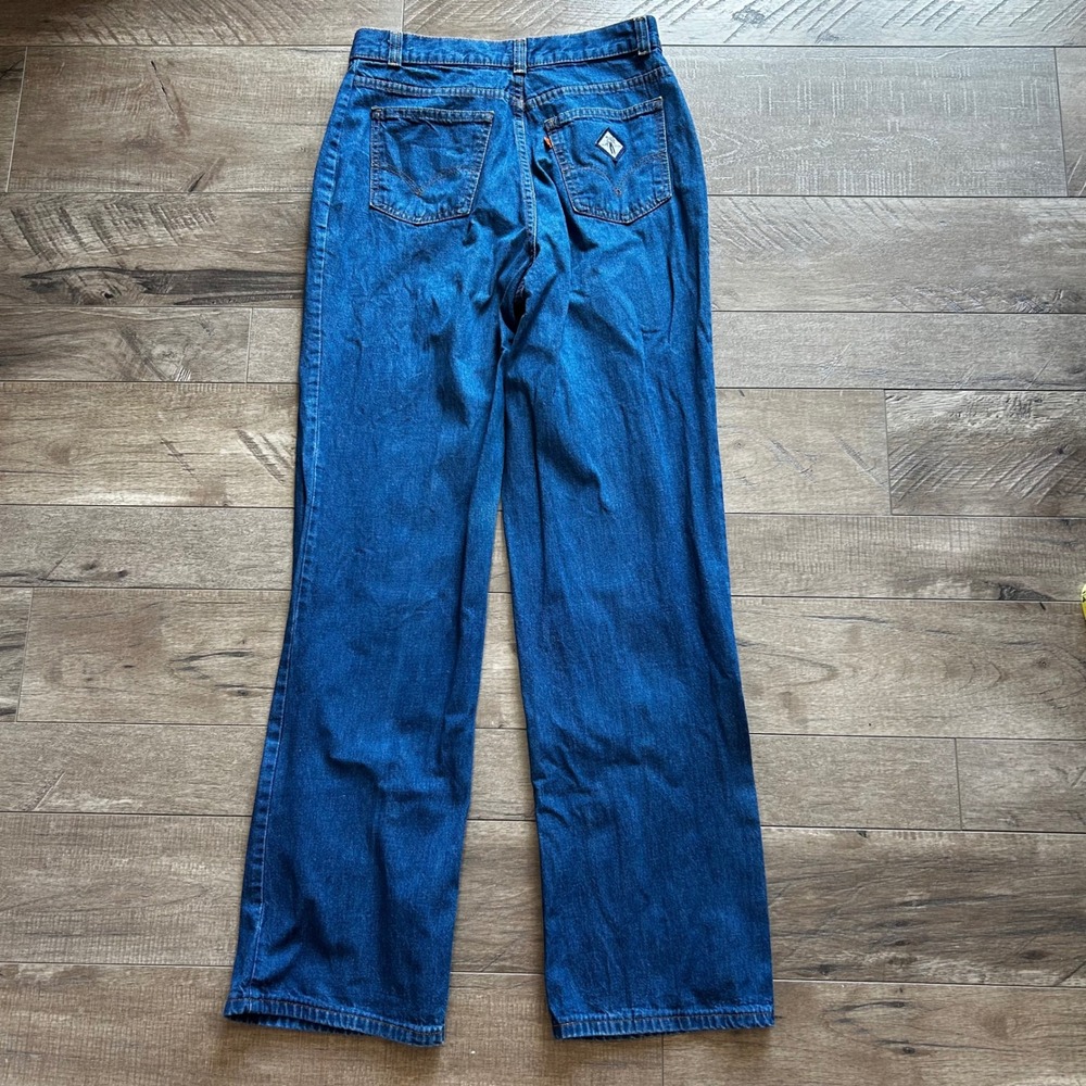 Vintage Levis Orange Tab High Waisted Straight Leg Jeans Medium Wash Blue 28x31 - Picture 9 of 11